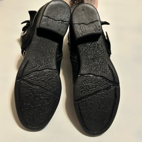 Women’s Black Buckle Ankle Boots - Picture 6 of 9